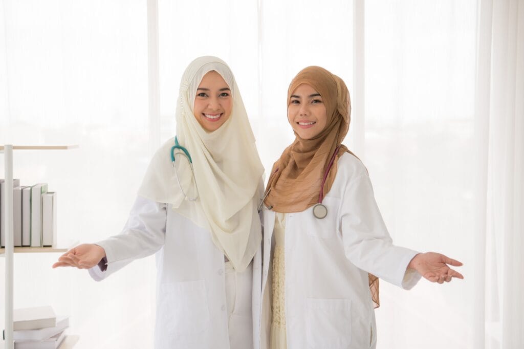 Muslim doctor woman